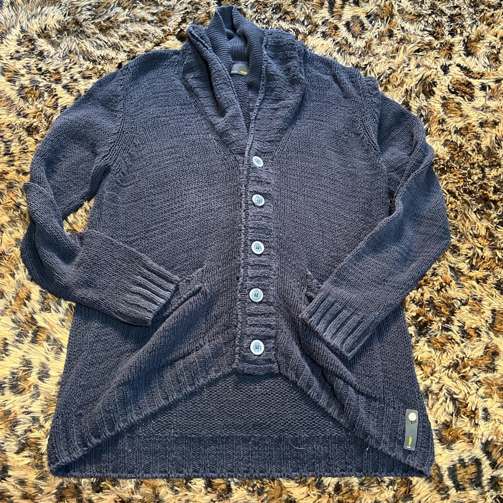 Fendi Dark Blue Knit Cardigan